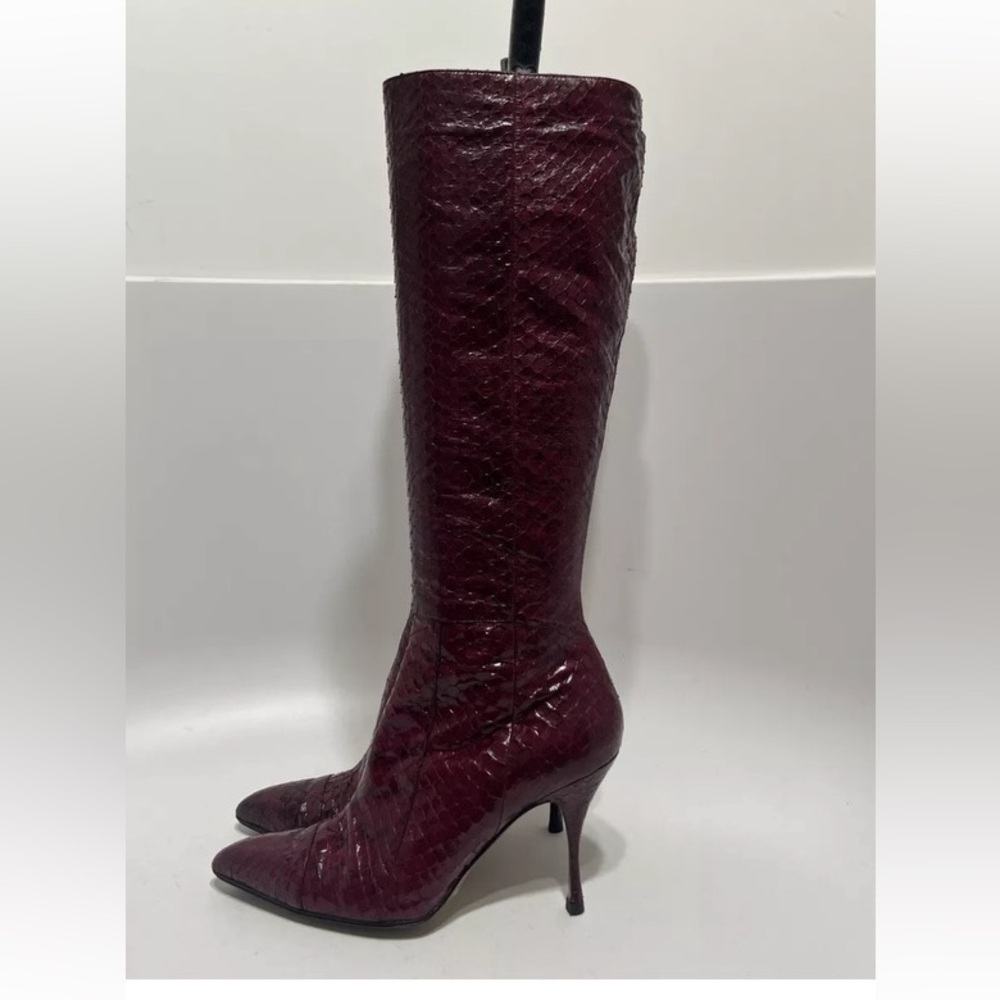 Vintage Dolce & Gabbana Fuchsia Snakeskin Boots